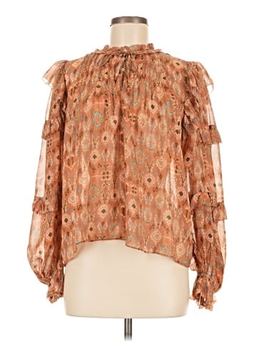 Ulla Johnson Long Sleeve Silk Top (view 1)