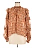 Ulla Johnson 100% Silk Brown Tan Long Sleeve Silk Top Size 6 - photo 1