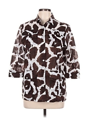 Liz Claiborne 3/4 Sleeve Button-Down Shirt (view 1)