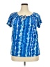 Grace Elements Blue Short Sleeve Blouse Size XXL - photo 1