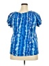 Grace Elements Blue Short Sleeve Blouse Size XXL - photo 2