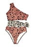 Unbranded Animal Print Orange One Piece Swimsuit Size S - photo 1