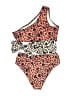 Unbranded Animal Print Orange One Piece Swimsuit Size S - photo 2