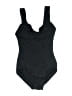 Mirella Solid Black One Piece Swimsuit Size S - photo 1