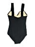 Mirella Solid Black One Piece Swimsuit Size S - photo 2