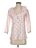 Devon Baer 100% Silk Pink 3/4 Sleeve Silk Top Size XS - photo 1