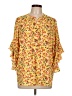Vince Camuto 100% Polyester Yellow 3/4 Sleeve Blouse Size L - photo 1