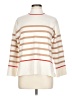 Tahari Stripes Ivory Turtleneck Sweater Size L - photo 1