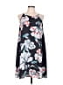 1.State 100% Polyester Tropical Black Casual Dress Size L - photo 1