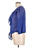 Mine 100% Polyester Blue 3/4 Sleeve Blouse Size L - photo 5