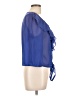 Mine 100% Polyester Blue 3/4 Sleeve Blouse Size L - photo 4