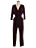Express Solid Burgundy Jumpsuit Size S - photo 1