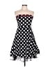 Snap Polka Dots Black Cocktail Dress Size 11 - photo 1