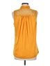 New York Laundry Orange Sleeveless Button-Down Shirt Size M - photo 2