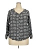 Faded Glory 100% Rayon Gray 3/4 Sleeve Blouse Size XXL - photo 1