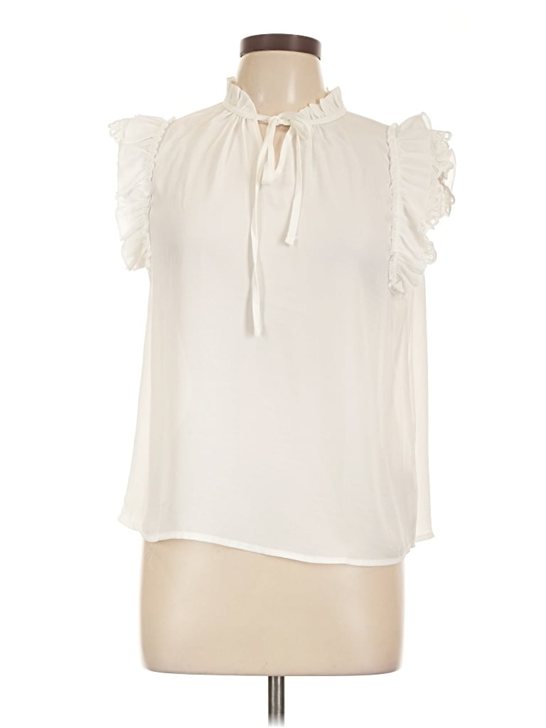 Pre-owned Iris Sleeveless Blouse In Ivory