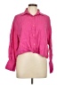 Zara Pink 3/4 Sleeve Button-Down Shirt Size L - photo 1