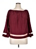 Shein Curve 100% Polyester Burgundy 3/4 Sleeve Blouse Size 1X - photo 1