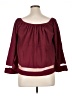 Shein Curve 100% Polyester Burgundy 3/4 Sleeve Blouse Size 1X - photo 2