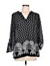 Charming Charlie Black 3/4 Sleeve Blouse Size L - photo 1
