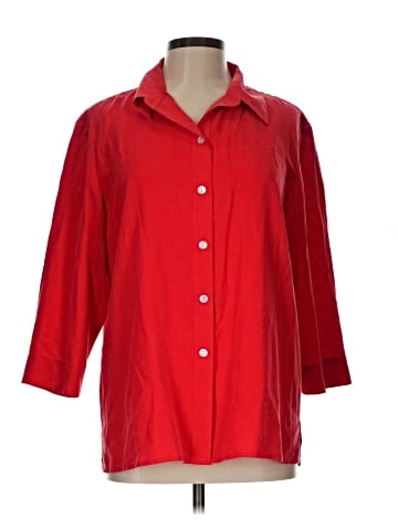 Annie Alexander 3/4 Sleeve Button-Down Shirt (view 1)