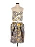 Jessica Simpson 100% Polyester Graphic Gray Cocktail Dress Size 6 - photo 1