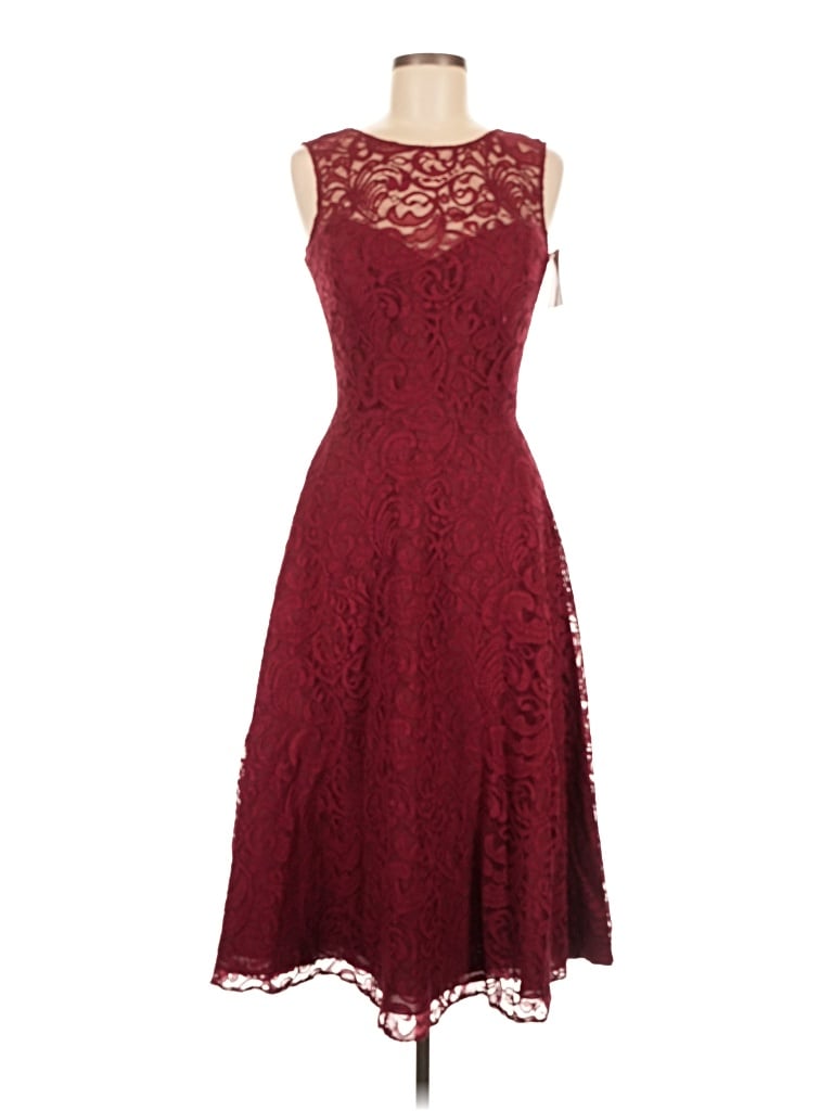 Pre-owned After Six Cocktail Dress In Burgundy