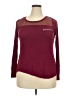 Splash Burgundy Long Sleeve Top Size 2X - photo 1