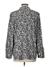 Ann Taylor LOFT 100% Polyester Animal Print Silver Long Sleeve Blouse Size L - photo 2