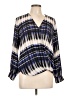 Ann Taylor Blue Long Sleeve Blouse Size L (petite) - photo 1