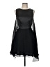 Assorted Brands 100% Polyester Solid Black Cocktail Dress Size 8 - photo 1
