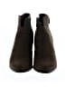 Just Fab 100% Leather Brown Green Ankle Boots Size 11 - photo 2