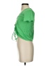 Zara 100% Baumwolle Green Short Sleeve Top Size S - photo 5
