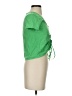Zara 100% Baumwolle Green Short Sleeve Top Size S - photo 4