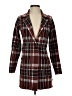 Adrienne Vittadini Plaid Burgundy Coat Size XS - photo 1