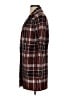 Adrienne Vittadini Plaid Burgundy Coat Size XS - photo 5