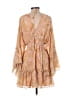 VICI 100% Polyester Paisley Tan Cocktail Dress Size XS - photo 2