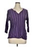 Always Indigo Purple 3/4 Sleeve Blouse Size 1X - photo 1