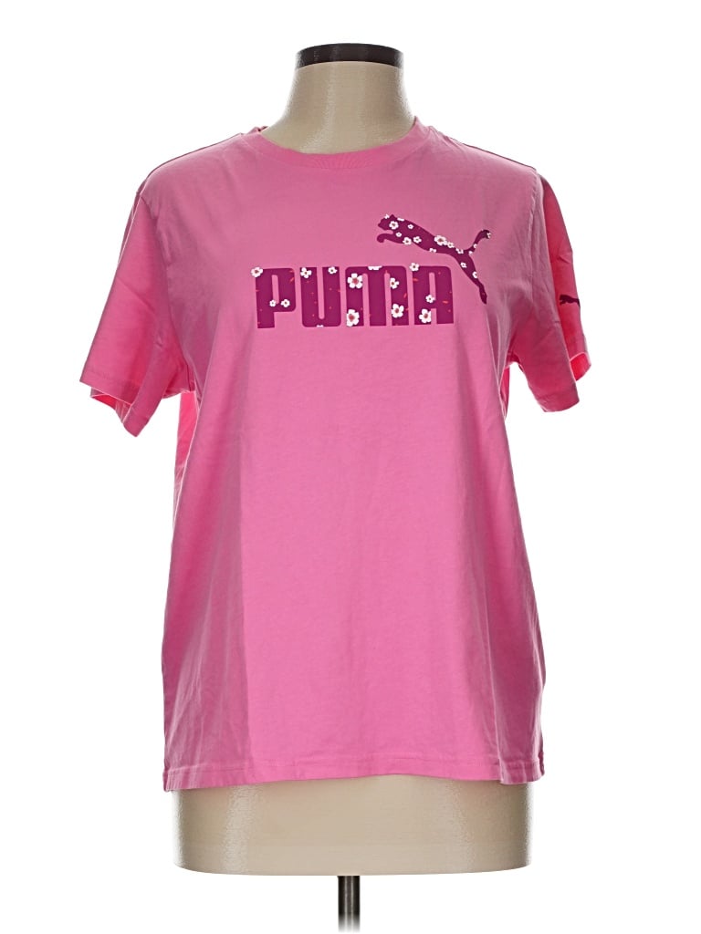 Pre-owned Puma Short Sleeve T-shirt In Pink