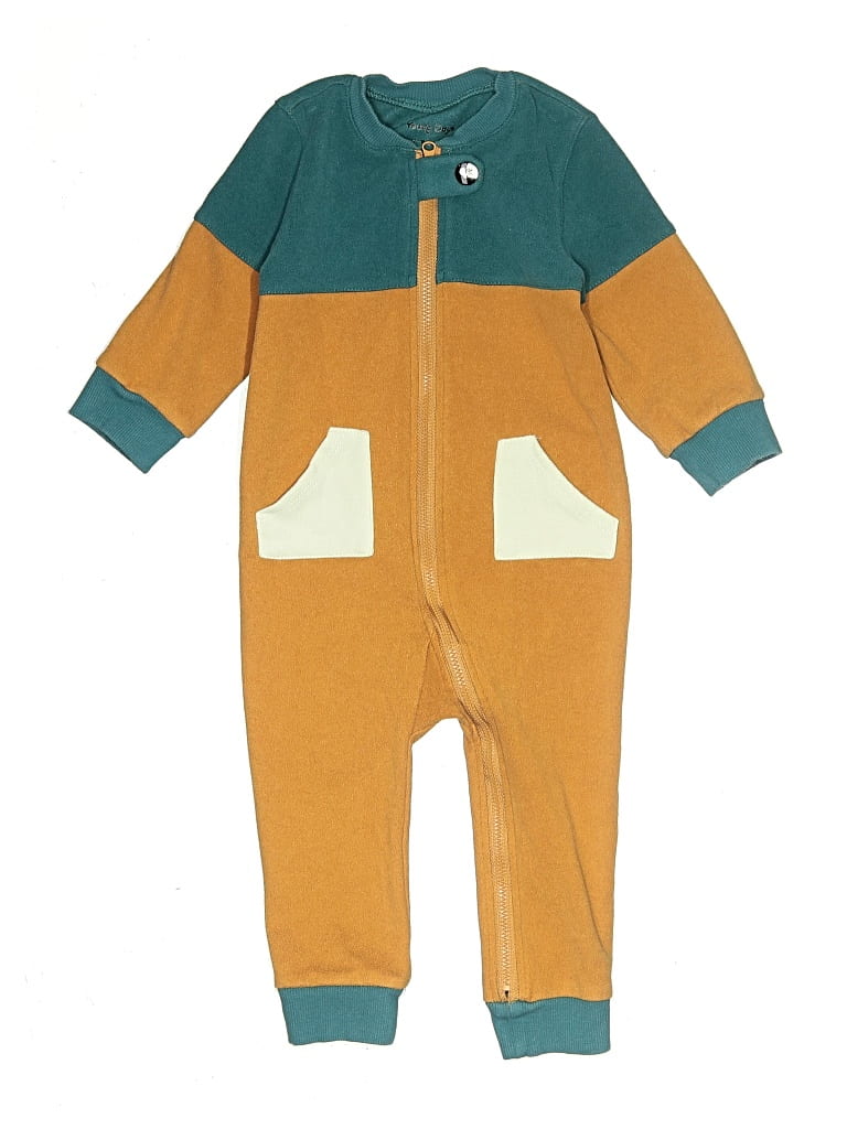 Pre-owned Young Days Kids' Long Sleeve Onesie In Blue
