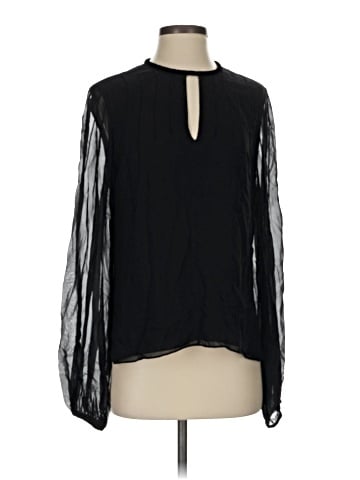 Elizabeth and James Long Sleeve Silk Top (view 1)