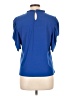 CeCe Solid Blue Short Sleeve Blouse Size L - photo 2