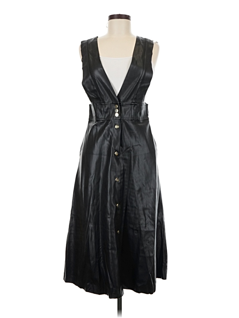 Pre-owned Zara Casual Dress In Black