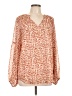 BTFBM 100% Polyester Orange Long Sleeve Blouse Size L - photo 1