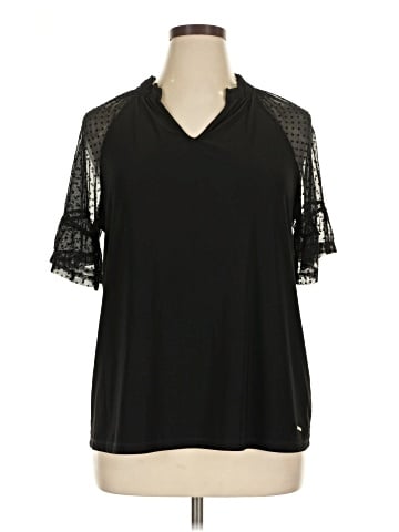 Anne Klein Short Sleeve Blouse (view 1)