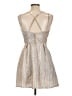 Crystal Doll 100% Polyester Metallic Silver Gold Cocktail Dress Size 11 - photo 2