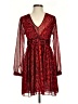 MICHAEL Michael Kors 100% Polyester Animal Print Red Cocktail Dress Size 4 - photo 1