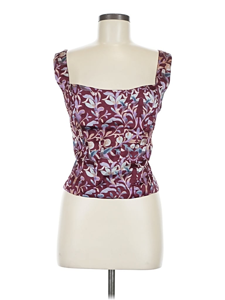 Free People Sleeveless Blouse In Burgundy