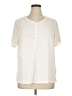 Candace Cameron Bure Ivory Short Sleeve Blouse Size 1X - photo 1