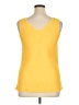 Draper's & Damon's 100% Polyester Yellow Sleeveless Top Size 1X - photo 2